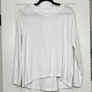 Athleta White Move with Ease Long Sleeve Women's Top -Sz Small